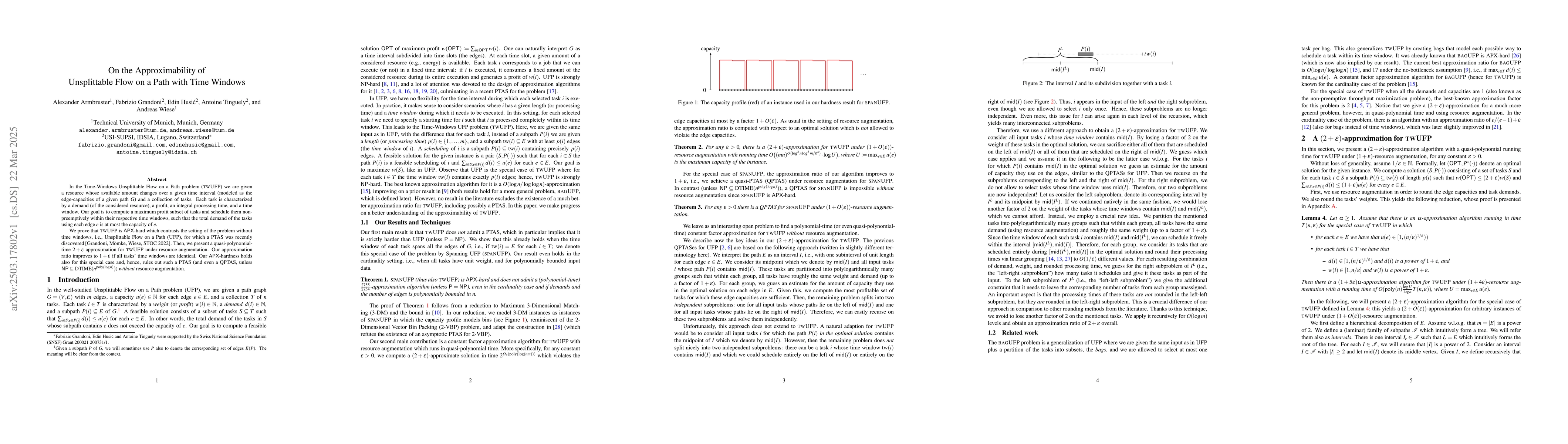 Thumbnail for On the Approximability of Unsplittable Flow on a Path with Time Windows