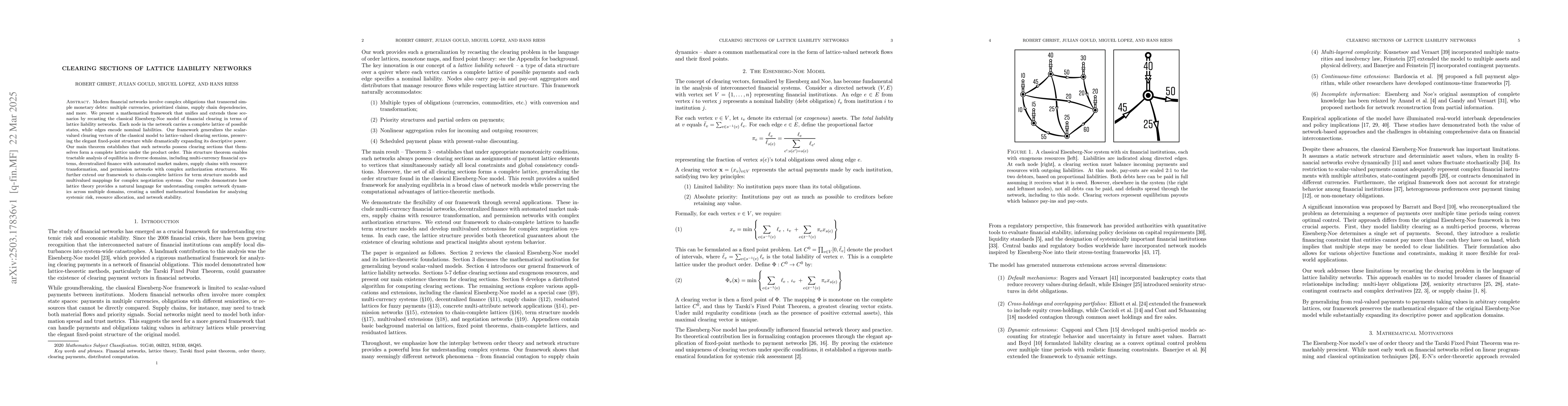 Thumbnail for Clearing Sections of Lattice Liability Networks