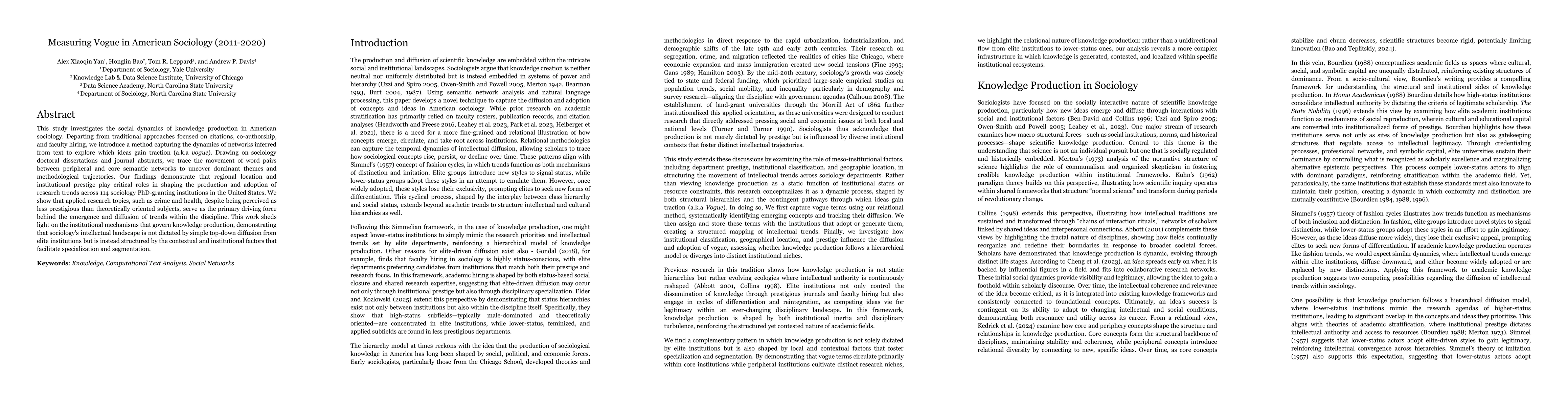 Thumbnail for Measuring Vogue in American Sociology (2011-2020)