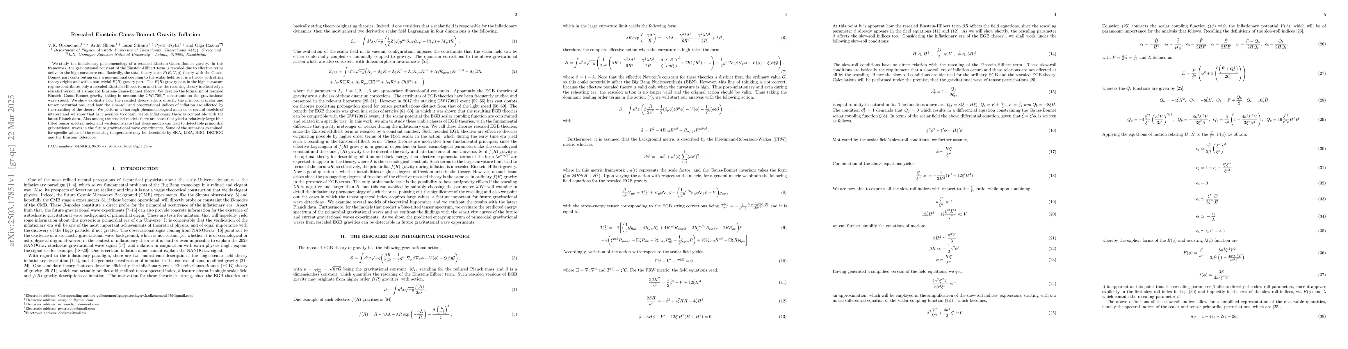 Thumbnail for Rescaled Einstein-Gauss-Bonnet Gravity Inflation