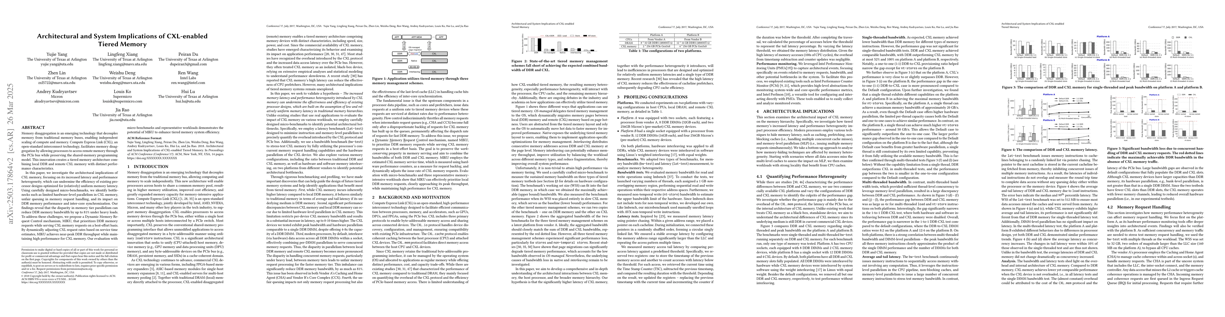Thumbnail for Architectural and System Implications of CXL-enabled Tiered Memory