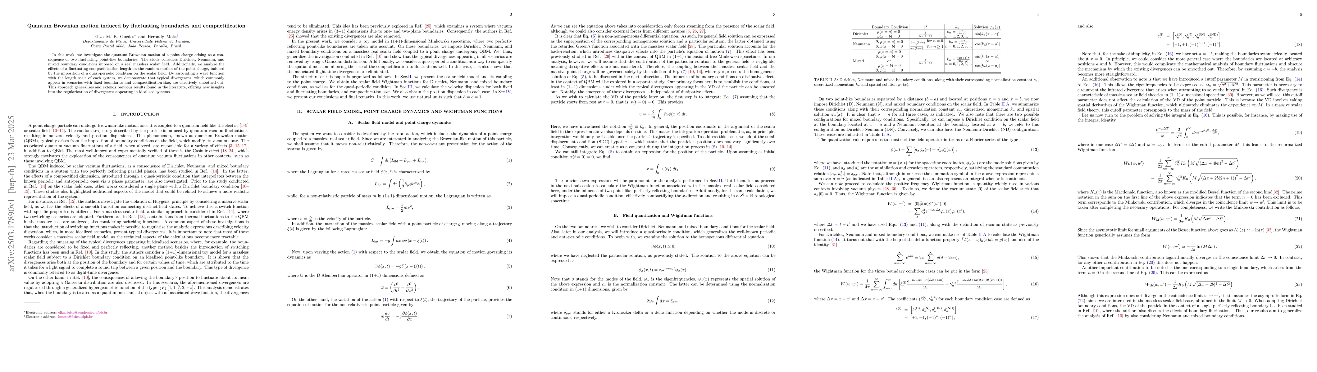 Thumbnail for Quantum Brownian motion induced by fluctuating boundaries and
  compactification