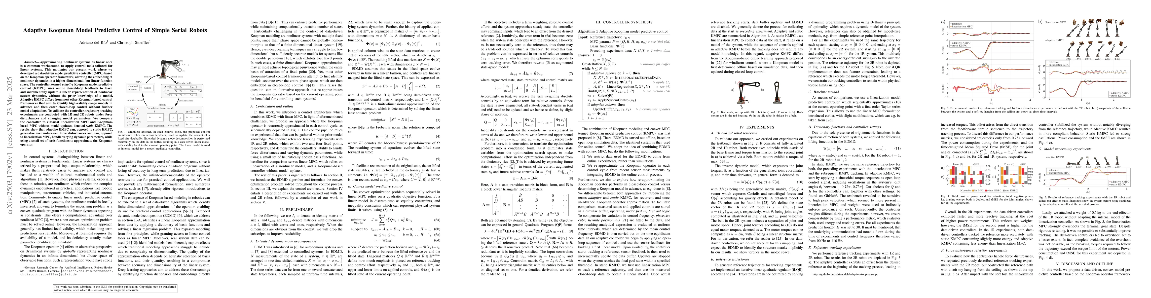 Thumbnail for Adaptive Koopman Model Predictive Control of Simple Serial Robots