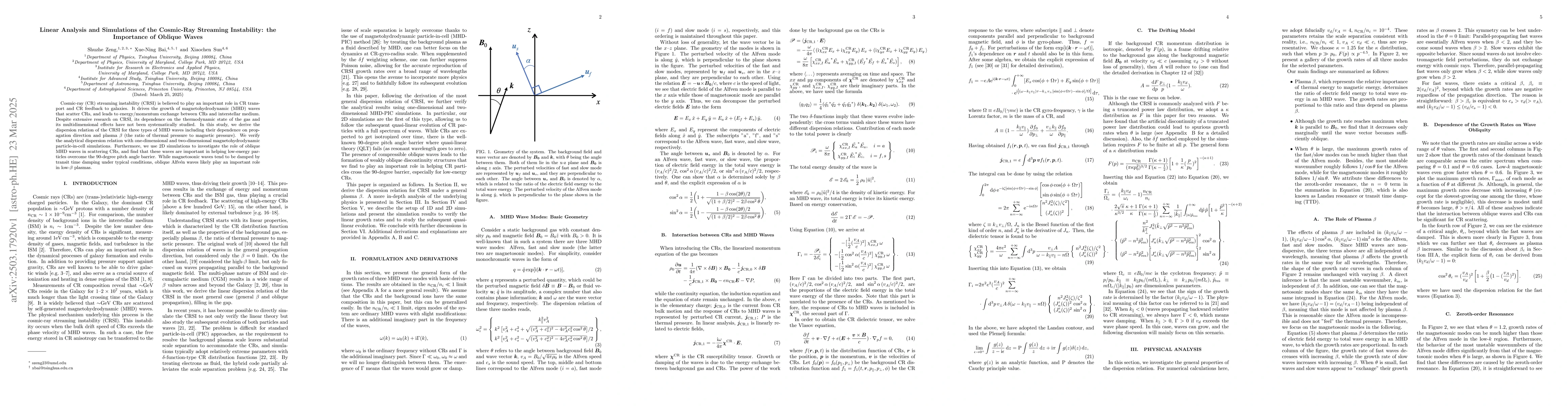 Thumbnail for Linear Analysis and Simulations of the Cosmic-Ray Streaming Instability:
  the Importance of Oblique Waves