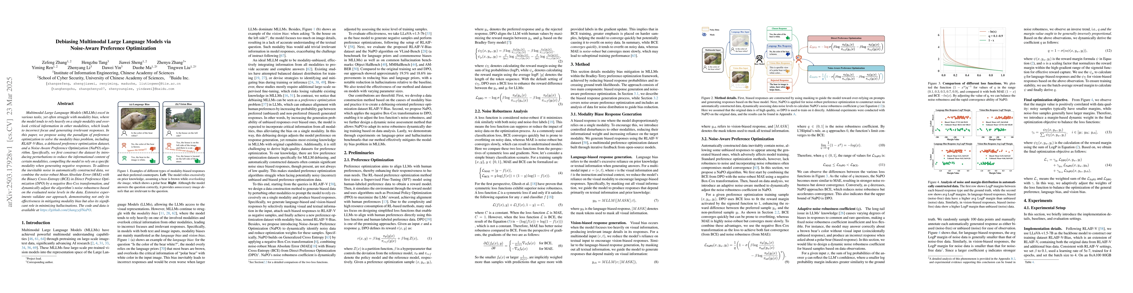 Thumbnail for Debiasing Multimodal Large Language Models via Noise-Aware Preference
  Optimization