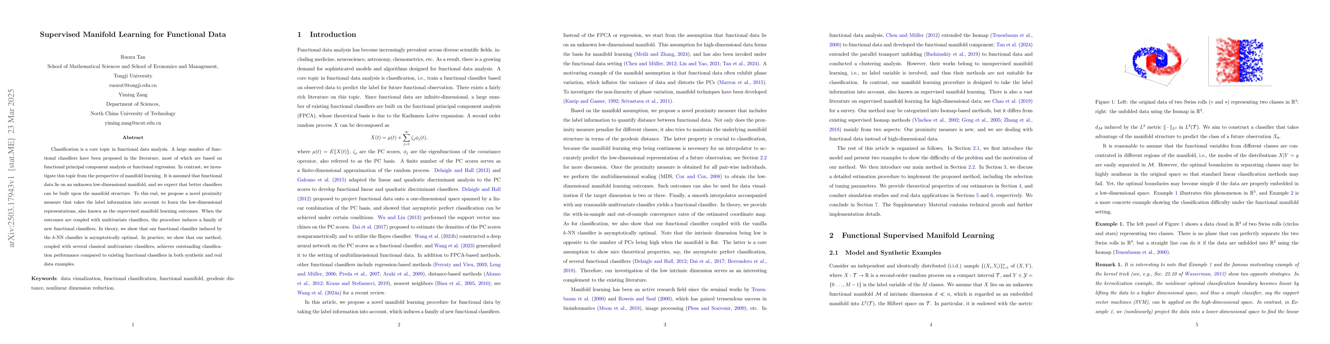 Thumbnail for Supervised Manifold Learning for Functional Data