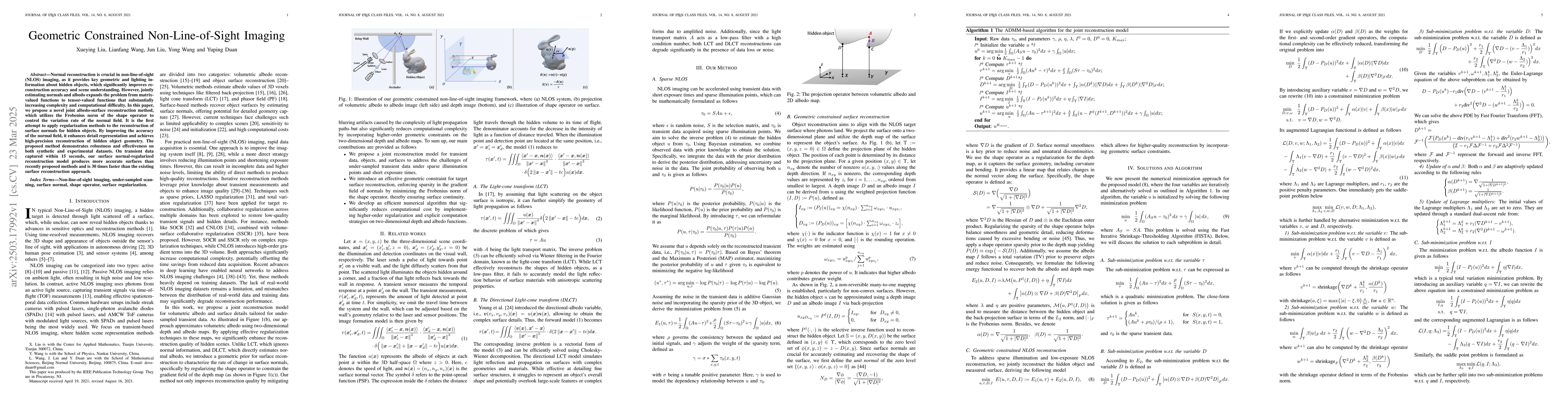 Thumbnail for Geometric Constrained Non-Line-of-Sight Imaging