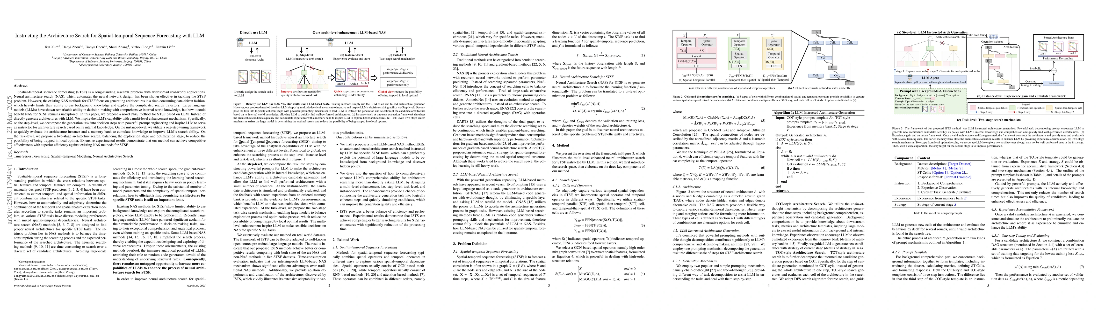 Thumbnail for Instructing the Architecture Search for Spatial-temporal Sequence
  Forecasting with LLM