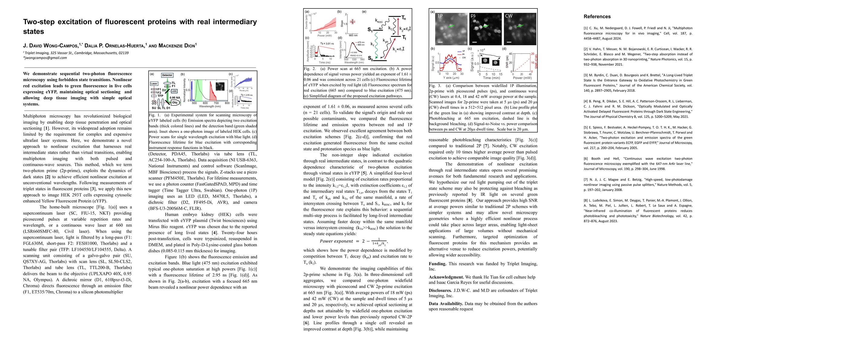Thumbnail for Two-step excitation of fluorescent proteins with real intermediary
  states