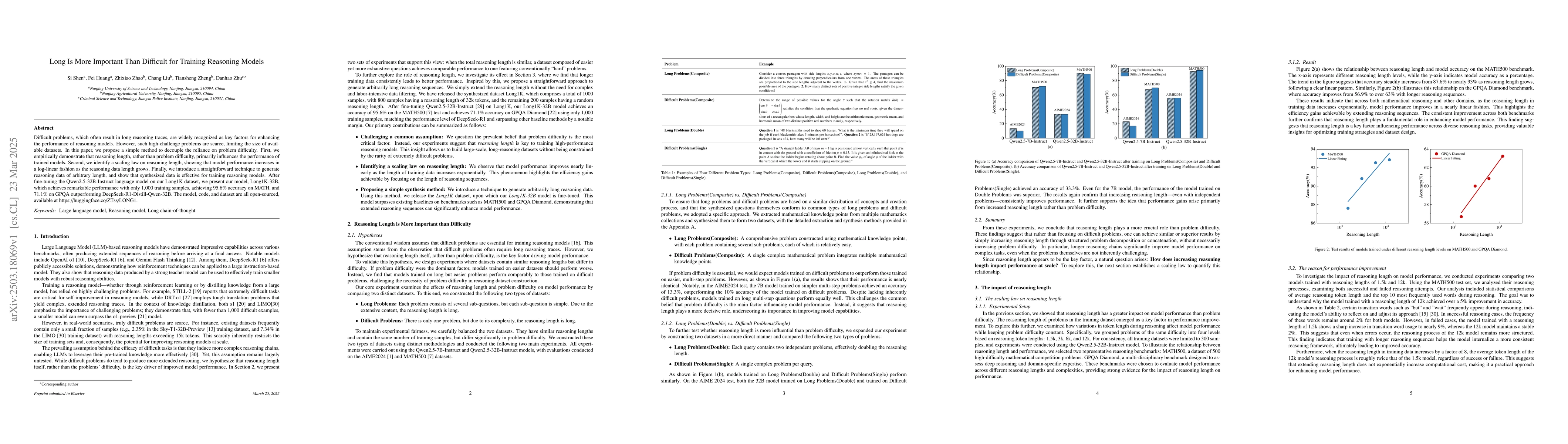 Thumbnail for Long Is More Important Than Difficult for Training Reasoning Models