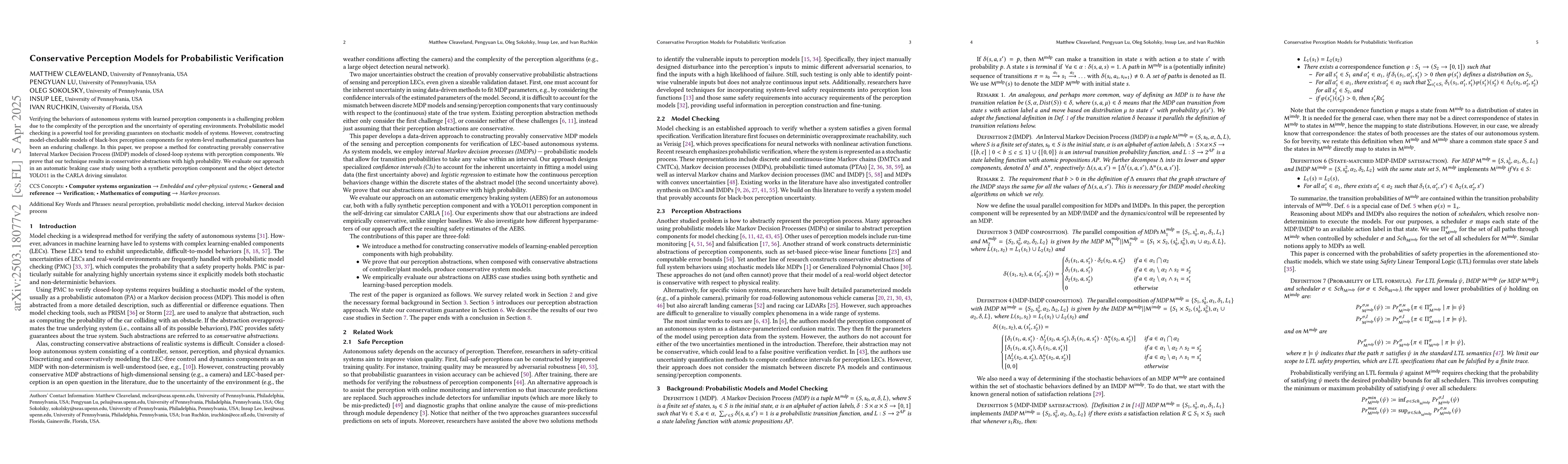 Thumbnail for Conservative Perception Models for Probabilistic Model Checking