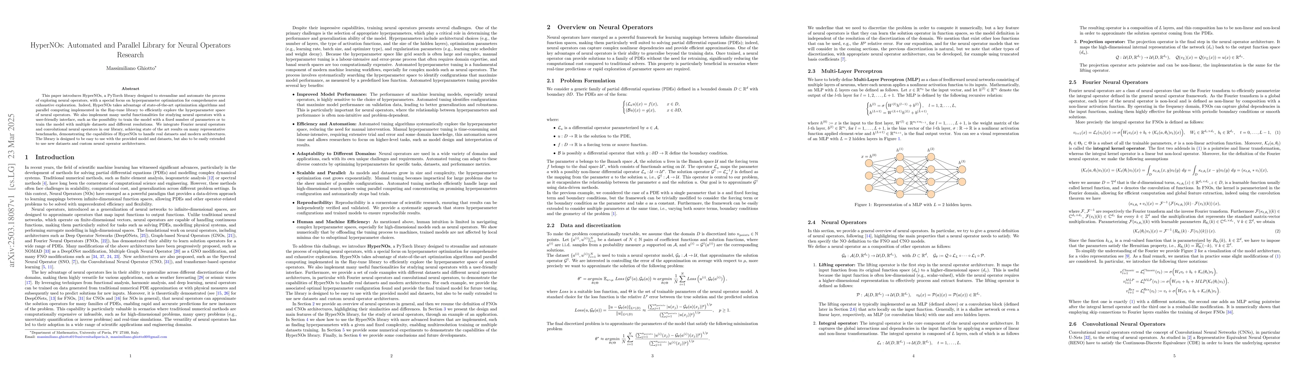 Thumbnail for HyperNOs: Automated and Parallel Library for Neural Operators Research
