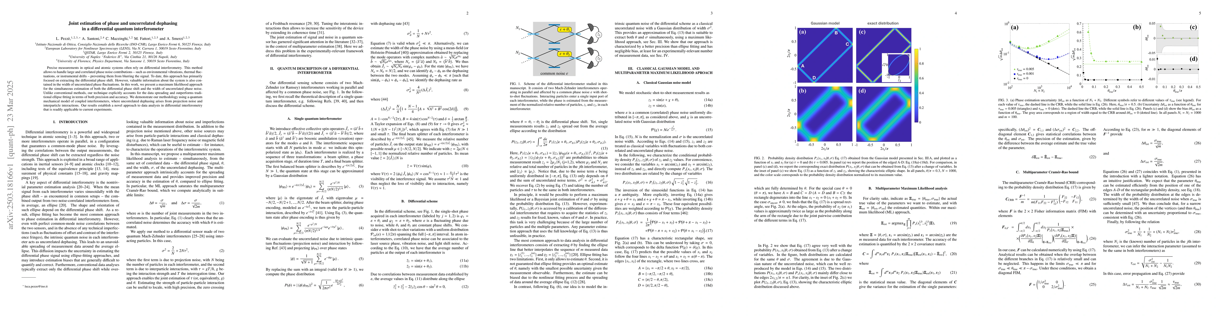 Thumbnail for Joint estimation of phase and uncorrelated dephasing in a differential
  quantum interferometer
