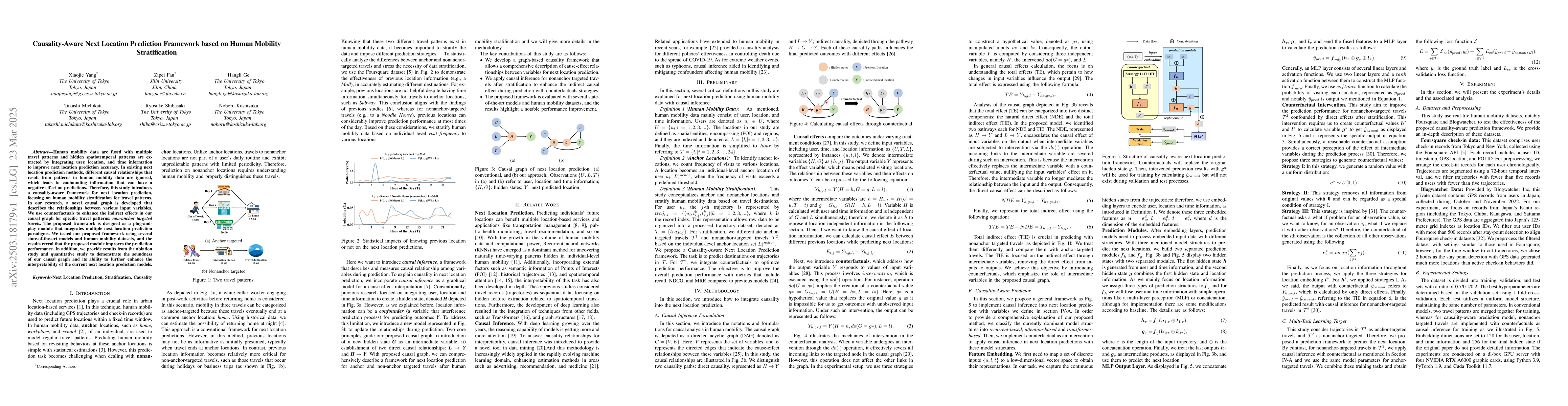 Thumbnail for Causality-Aware Next Location Prediction Framework based on Human
  Mobility Stratification