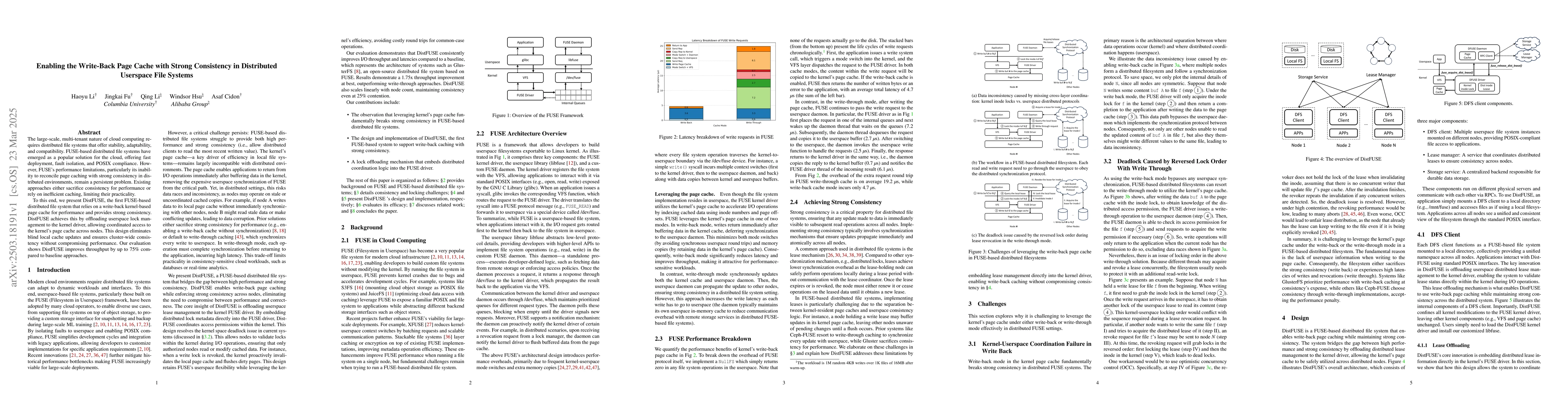 Thumbnail for Enabling the Write-Back Page Cache with Strong Consistency in
  Distributed Userspace File Systems