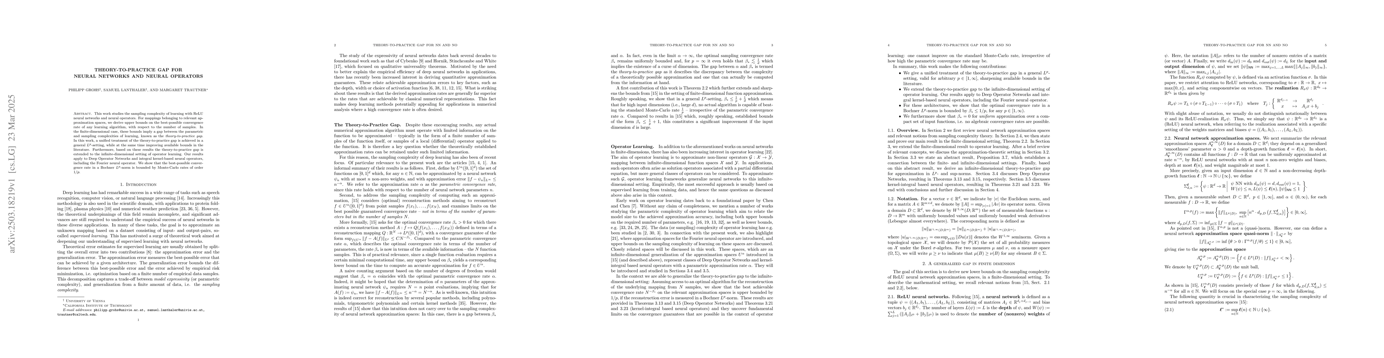 Thumbnail for Theory-to-Practice Gap for Neural Networks and Neural Operators