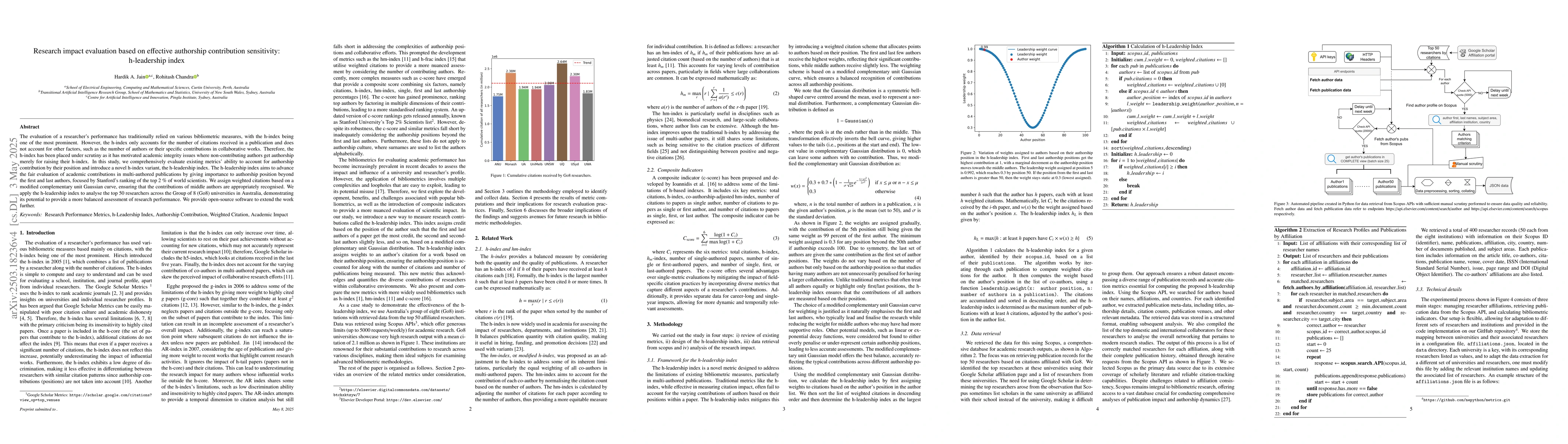 Thumbnail for Research impact evaluation based on effective authorship contribution
  sensitivity: h-leadership index