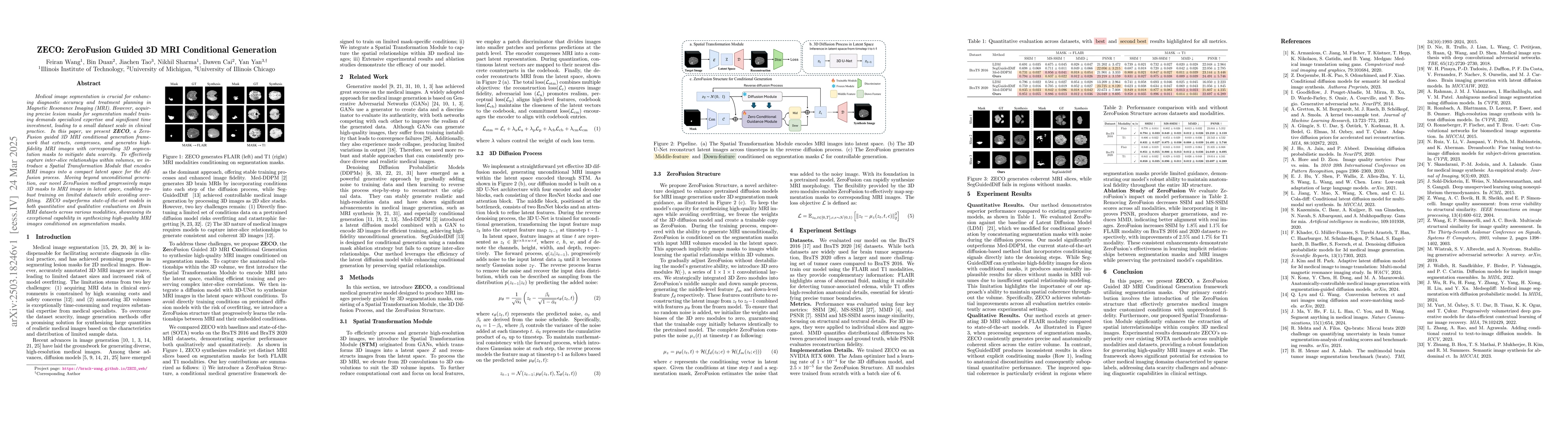 Thumbnail for ZECO: ZeroFusion Guided 3D MRI Conditional Generation