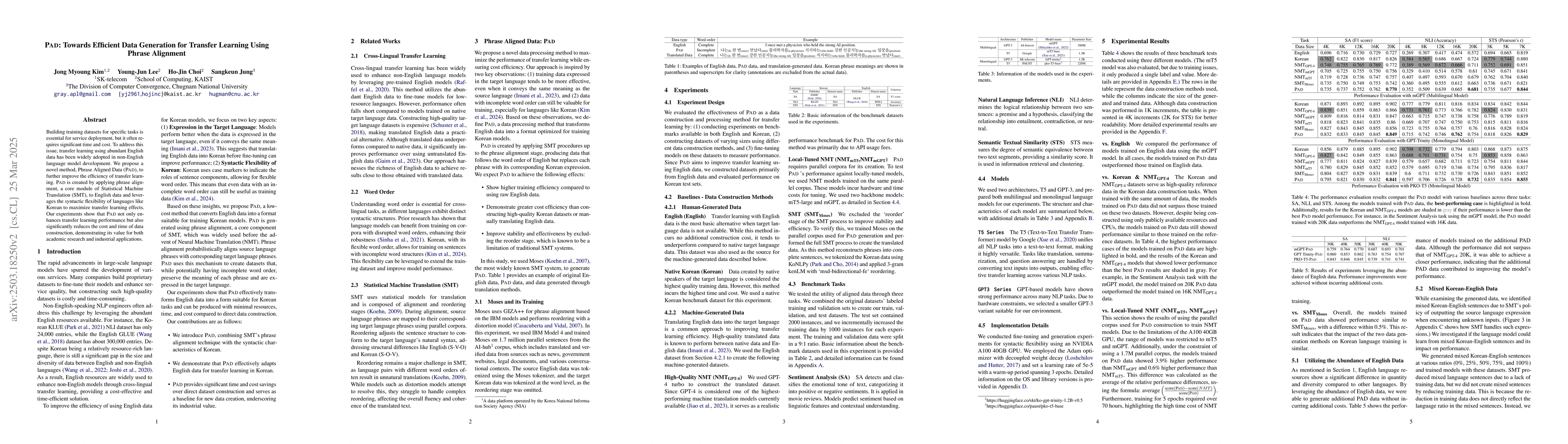 Thumbnail for PAD: Towards Efficient Data Generation for Transfer Learning Using
  Phrase Alignment