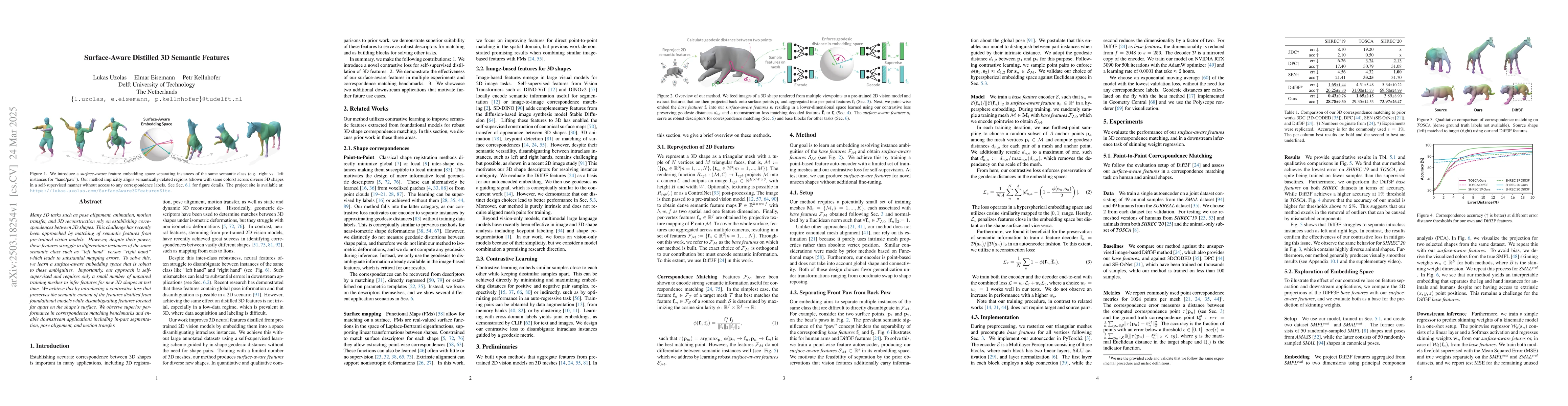 Thumbnail for Surface-Aware Distilled 3D Semantic Features