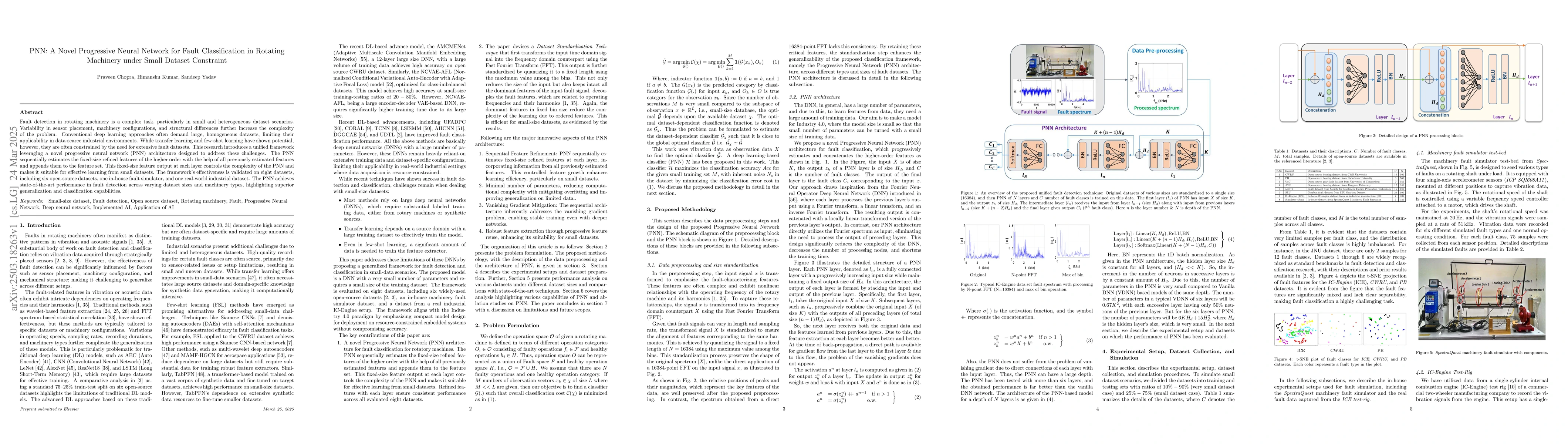 Thumbnail for PNN: A Novel Progressive Neural Network for Fault Classification in
  Rotating Machinery under Small Dataset Constraint