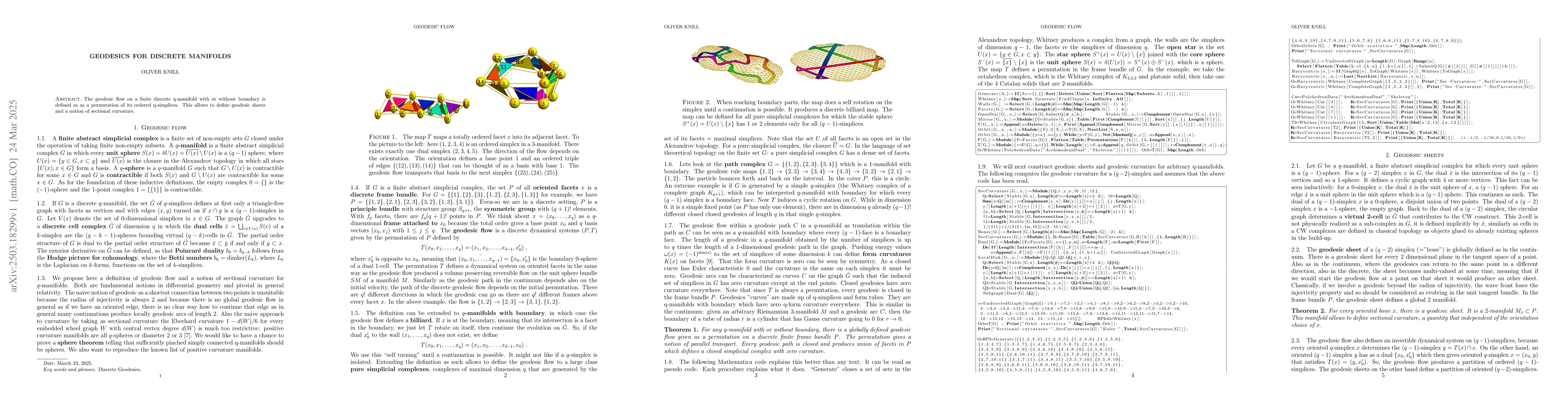 Thumbnail for Geodesics for Discrete manifolds