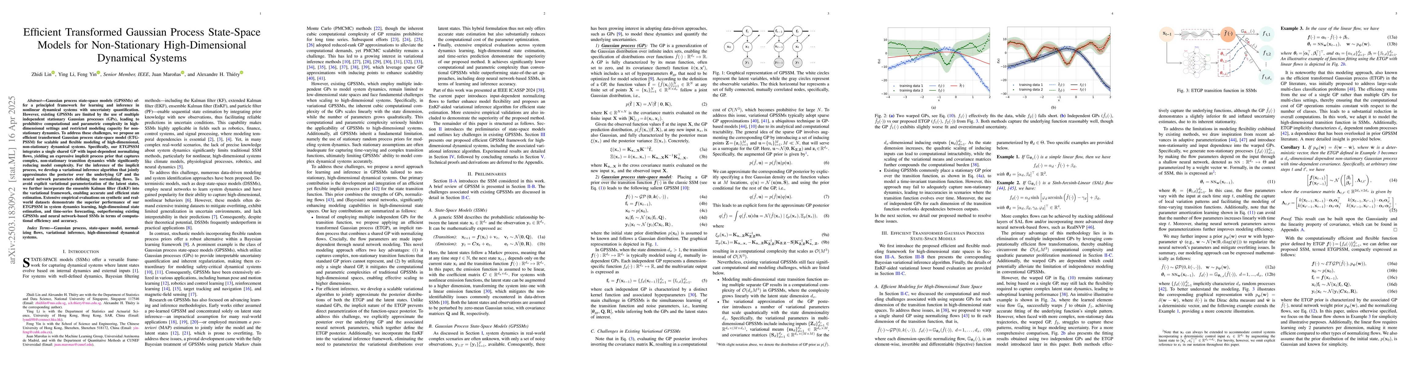 Thumbnail for Efficient Transformed Gaussian Process State-Space Models for
  Non-Stationary High-Dimensional Dynamical Systems
