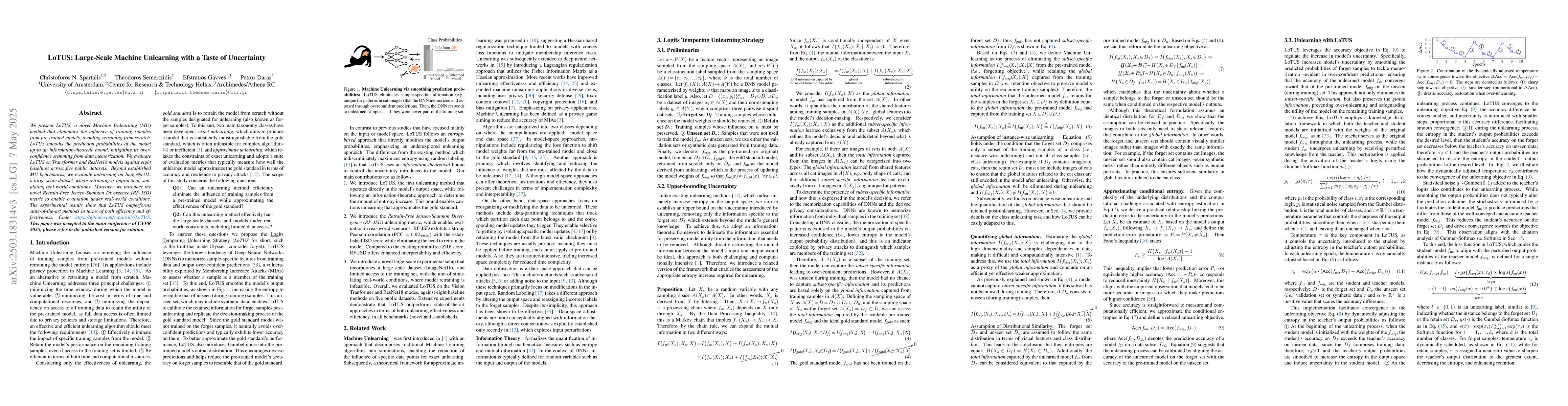 Thumbnail for LoTUS: Large-Scale Machine Unlearning with a Taste of Uncertainty