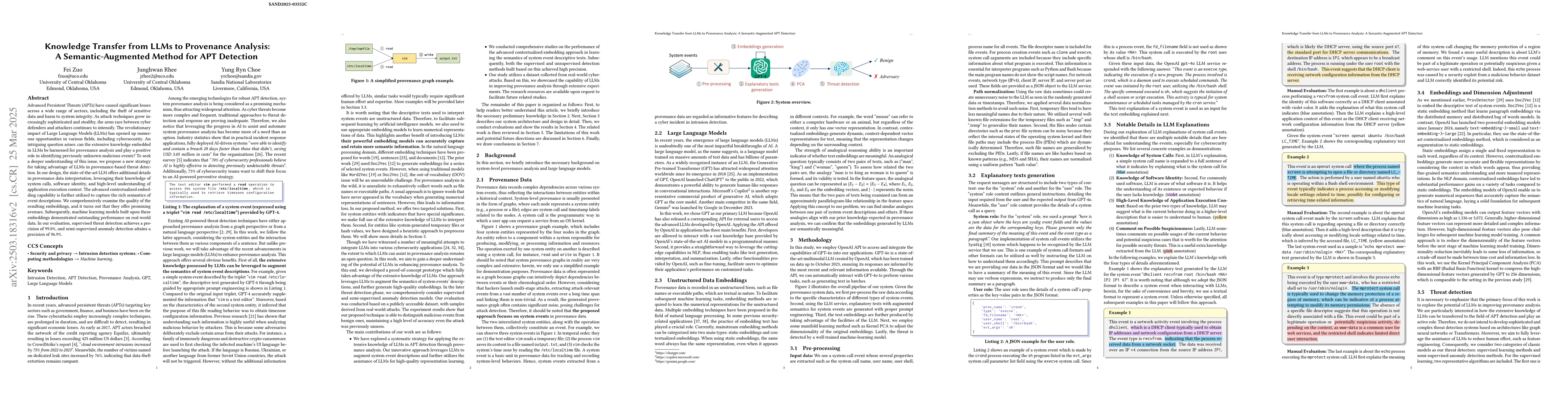 Thumbnail for Knowledge Transfer from LLMs to Provenance Analysis: A
  Semantic-Augmented Method for APT Detection