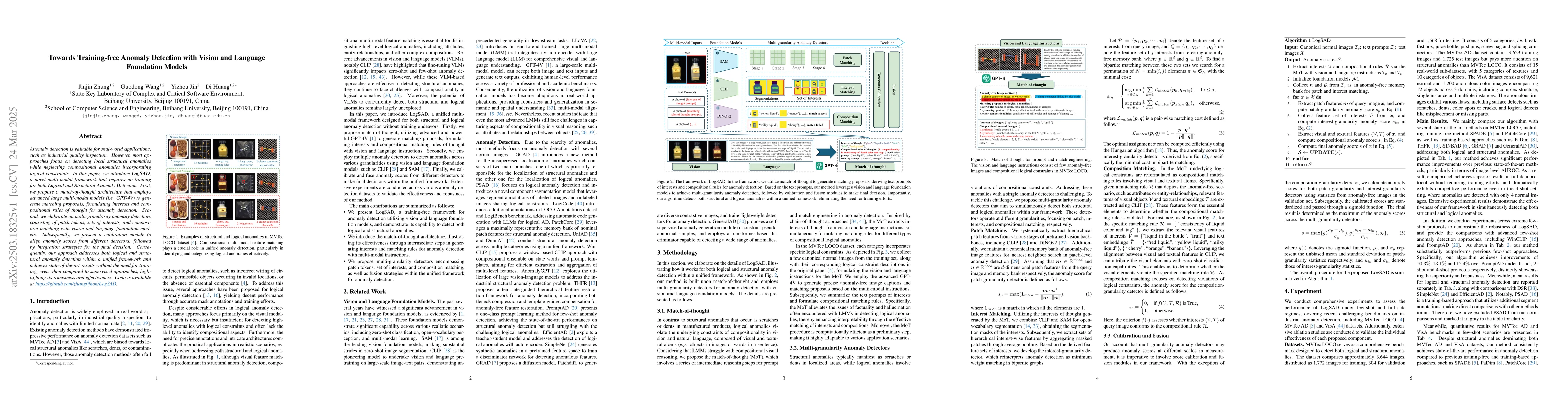 Thumbnail for Towards Training-free Anomaly Detection with Vision and Language
  Foundation Models