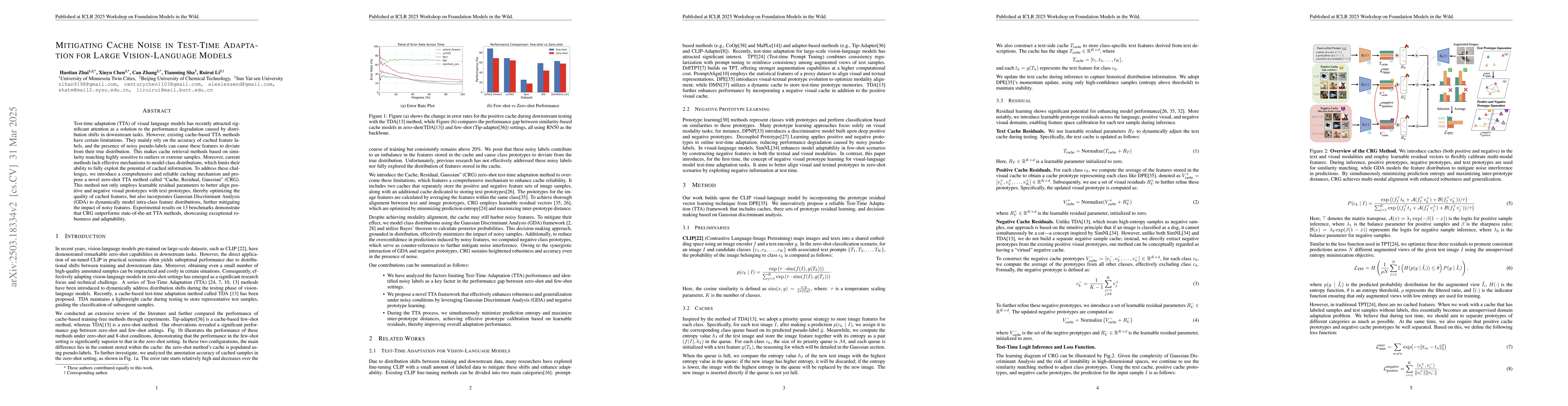 Thumbnail for Mitigating Cache Noise in Test-Time Adaptation for Large Vision-Language
  Models