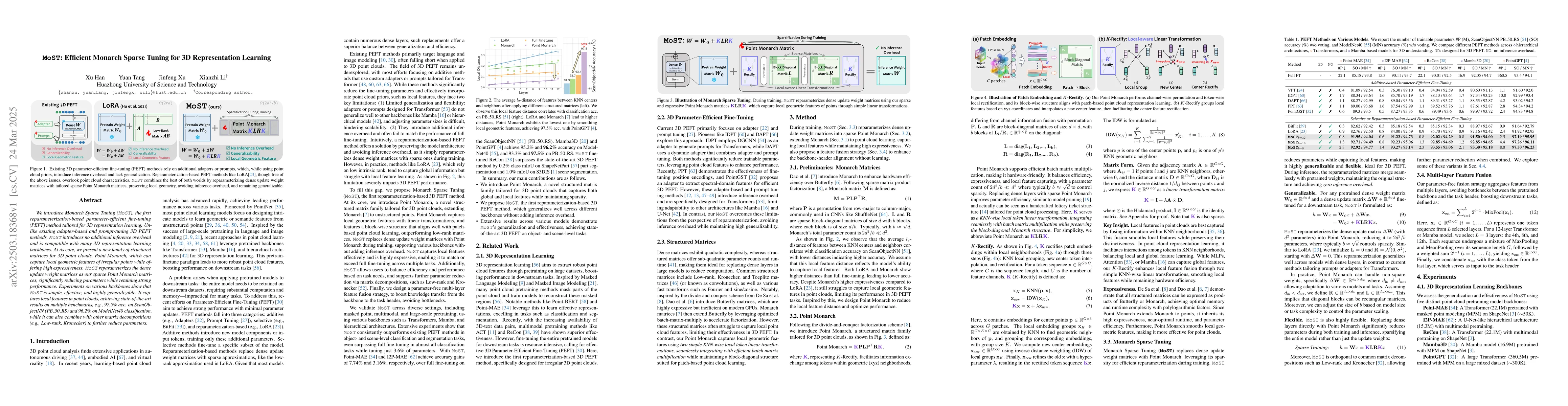 Thumbnail for MoST: Efficient Monarch Sparse Tuning for 3D Representation Learning