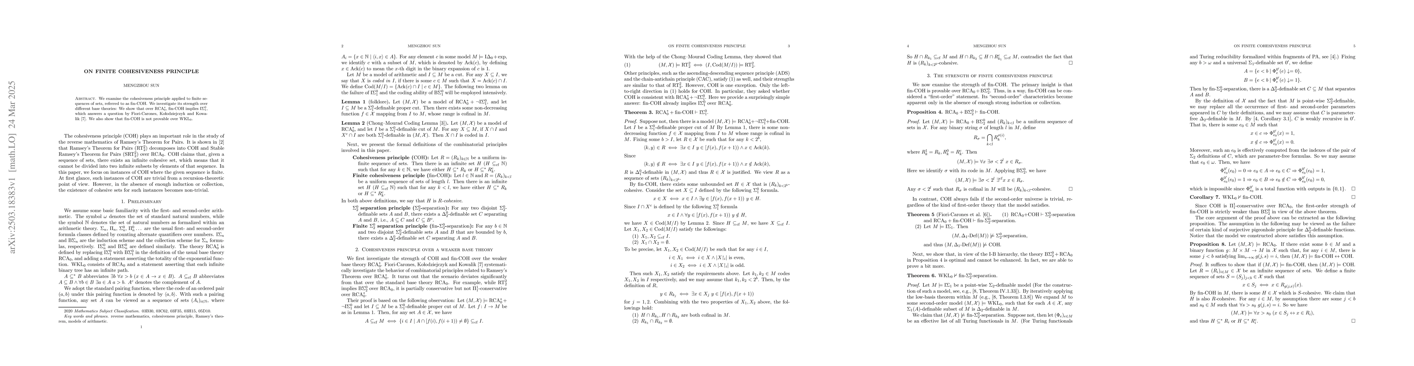 Thumbnail for On finite cohesiveness principle