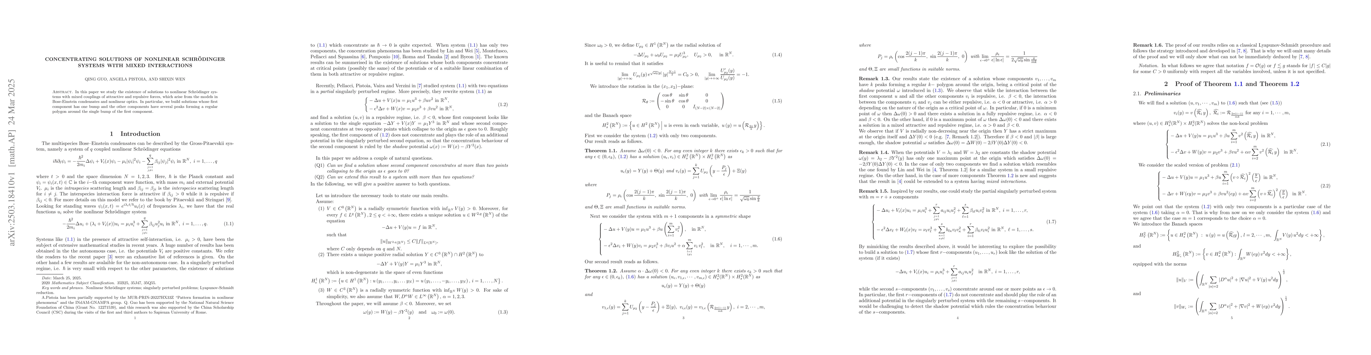 Thumbnail for Concentrating solutions of nonlinear Schrödinger systems with mixed
  interactions