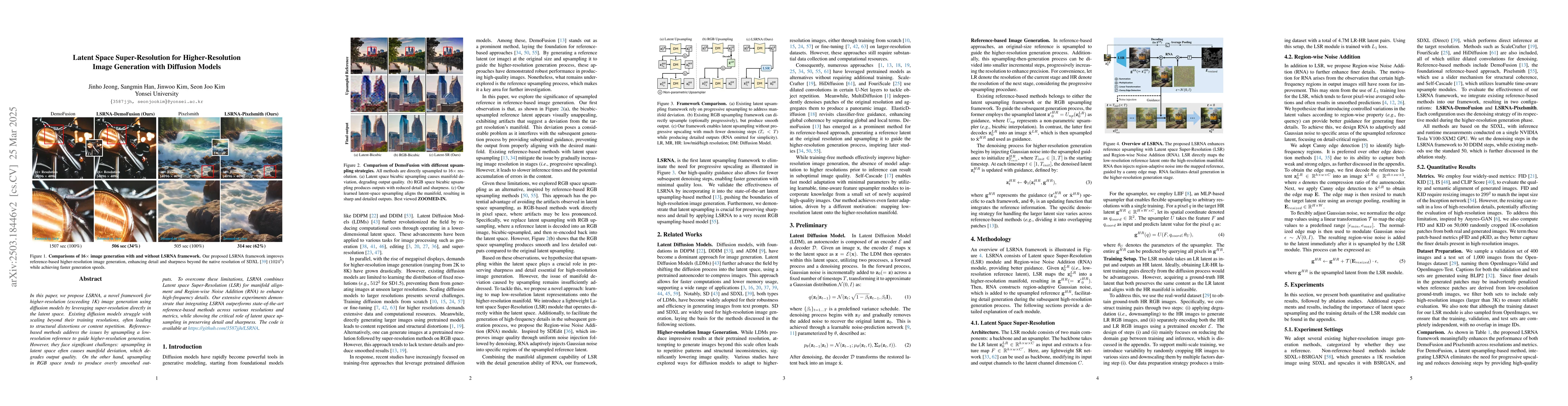 Thumbnail for Latent Space Super-Resolution for Higher-Resolution Image Generation
  with Diffusion Models