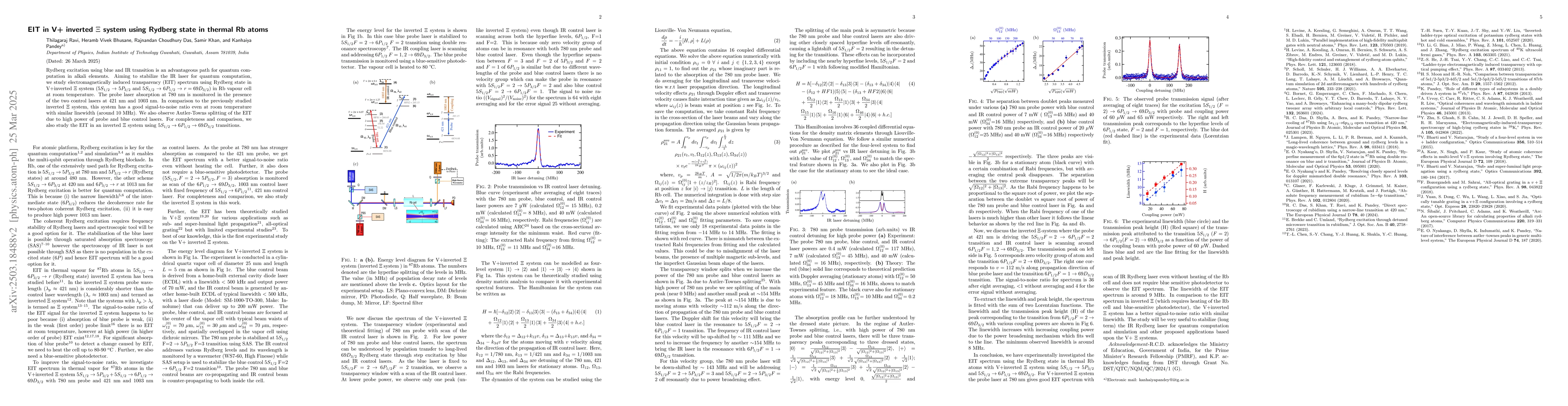 Thumbnail for EIT in V+ inverted $Ξ$ system using Rydberg state in thermal Rb atoms
