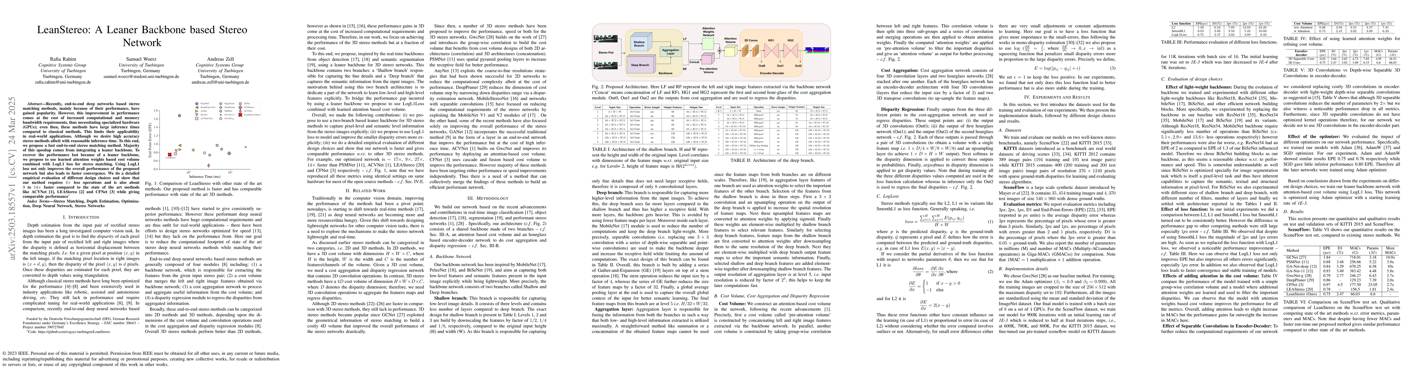 Thumbnail for LeanStereo: A Leaner Backbone based Stereo Network