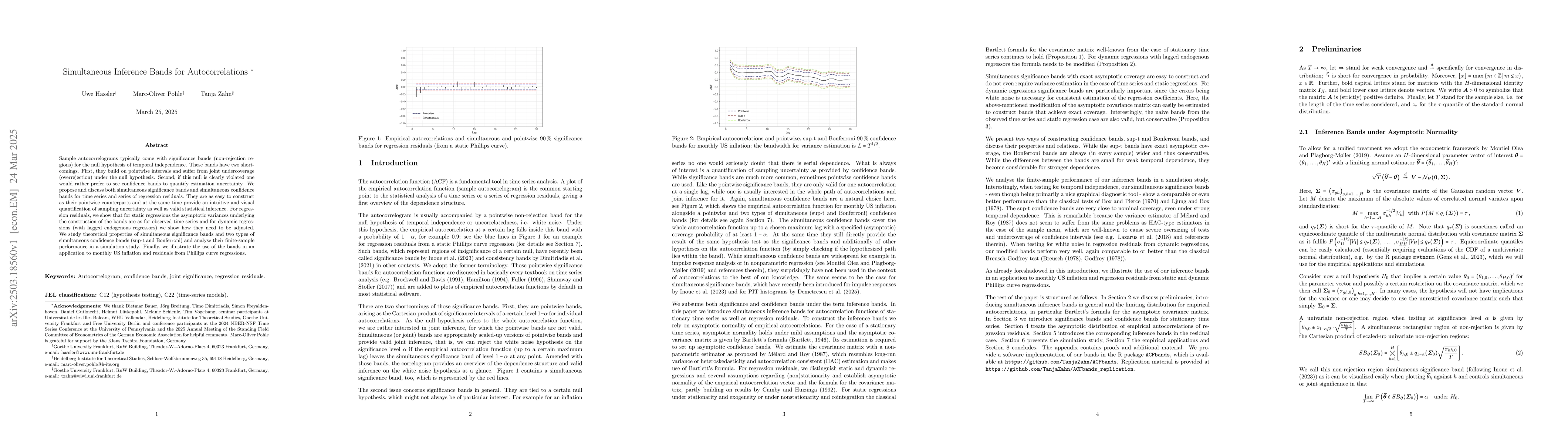 Thumbnail for Simultaneous Inference Bands for Autocorrelations