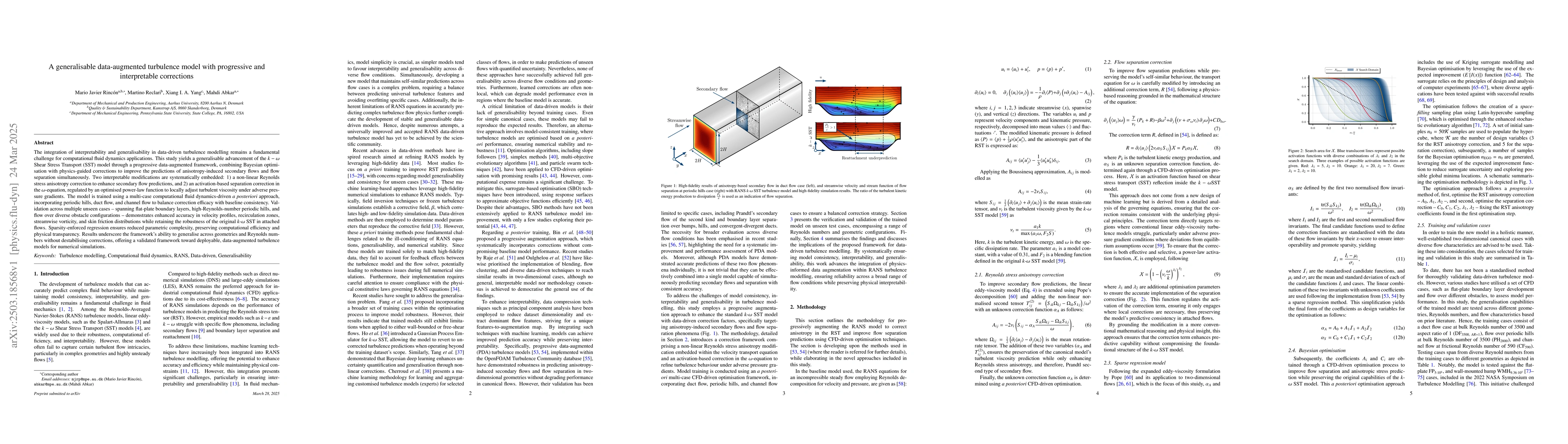 Thumbnail for A generalisable data-augmented turbulence model with progressive and
  interpretable corrections