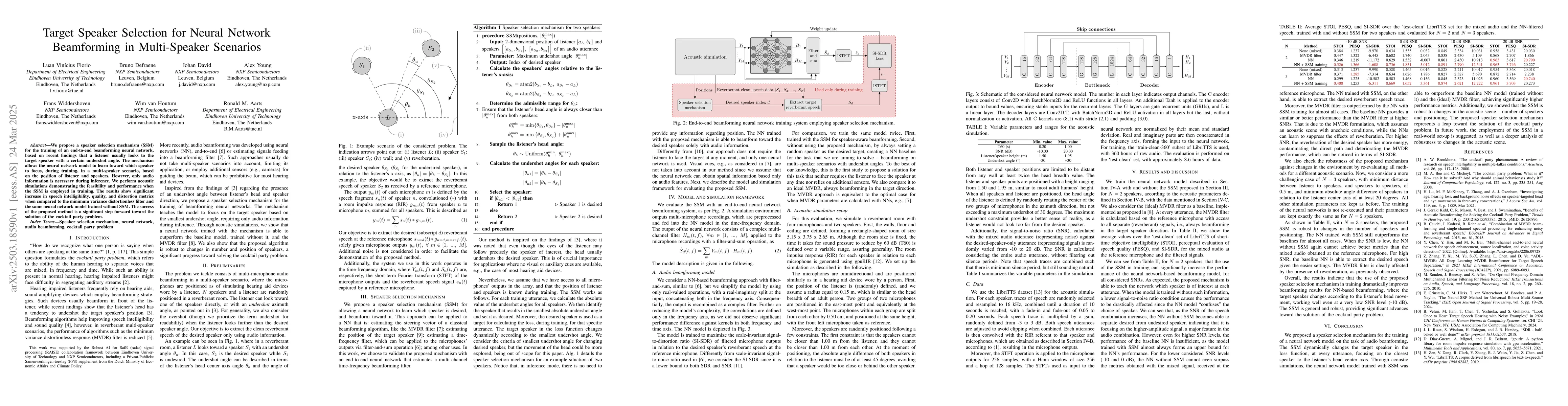 Thumbnail for Target Speaker Selection for Neural Network Beamforming in Multi-Speaker
  Scenarios