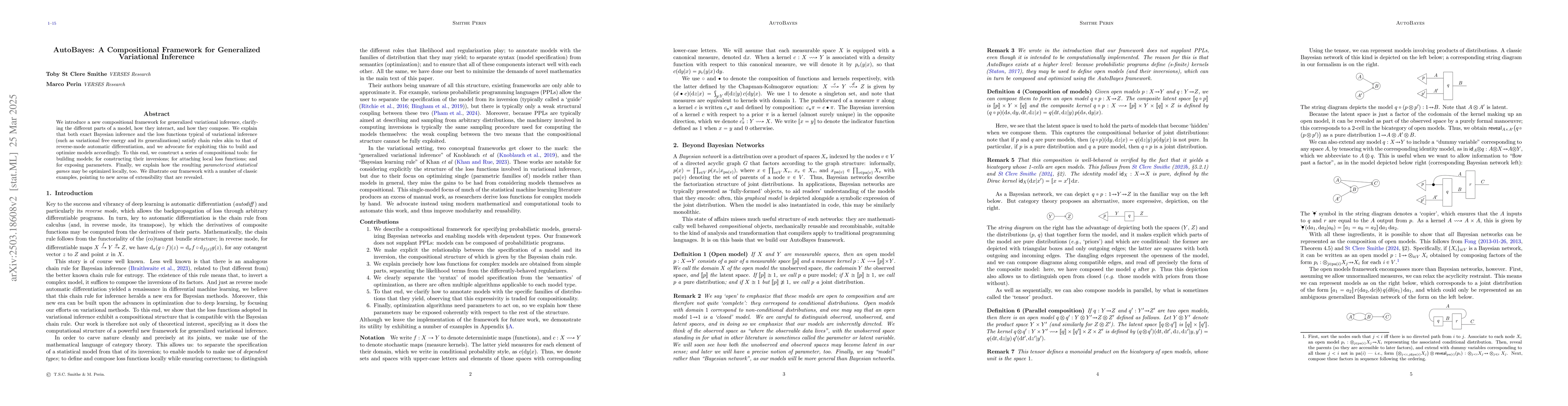 Thumbnail for AutoBayes: A Compositional Framework for Generalized Variational
  Inference