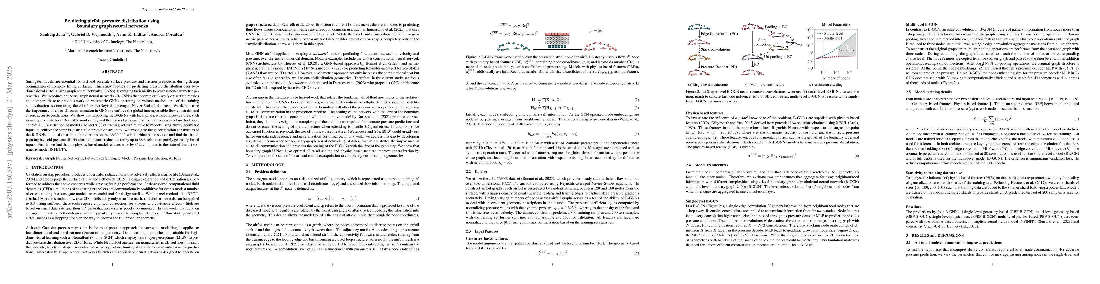 Thumbnail for Predicting airfoil pressure distribution using boundary graph neural
  networks