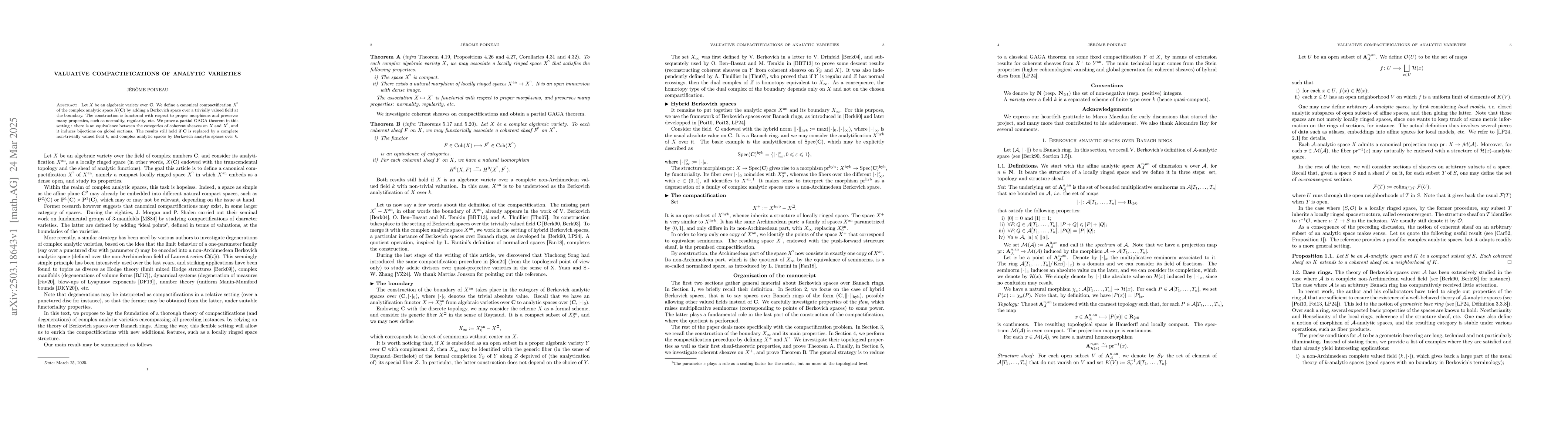 Thumbnail for Valuative compactifications of analytic varieties