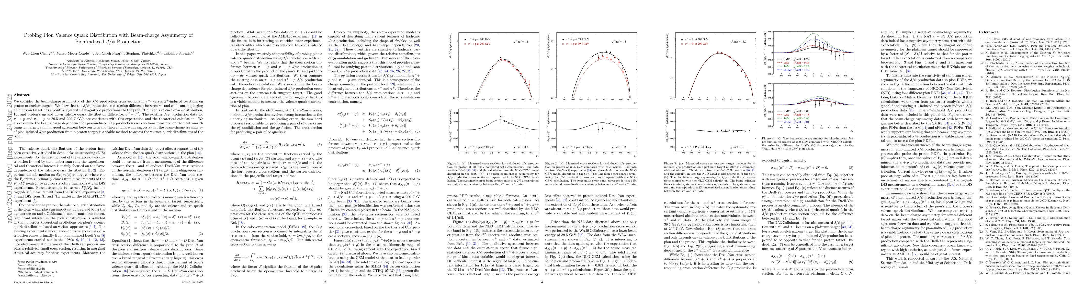 Thumbnail for Probing Pion Valence Quark Distribution with Beam-charge Asymmetry of
  Pion-induced $J/ψ$ Production