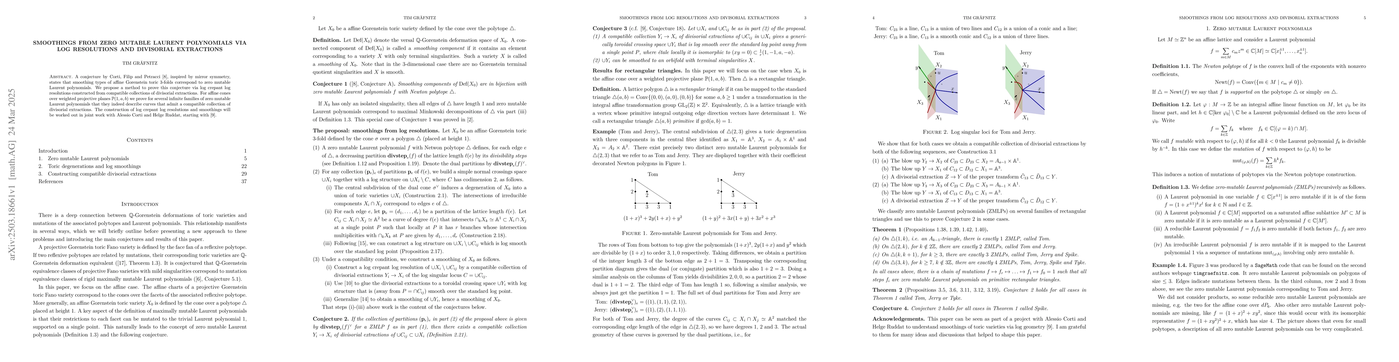 Thumbnail for Smoothings from zero mutable Laurent polynomials via log resolutions and
  divisorial extractions