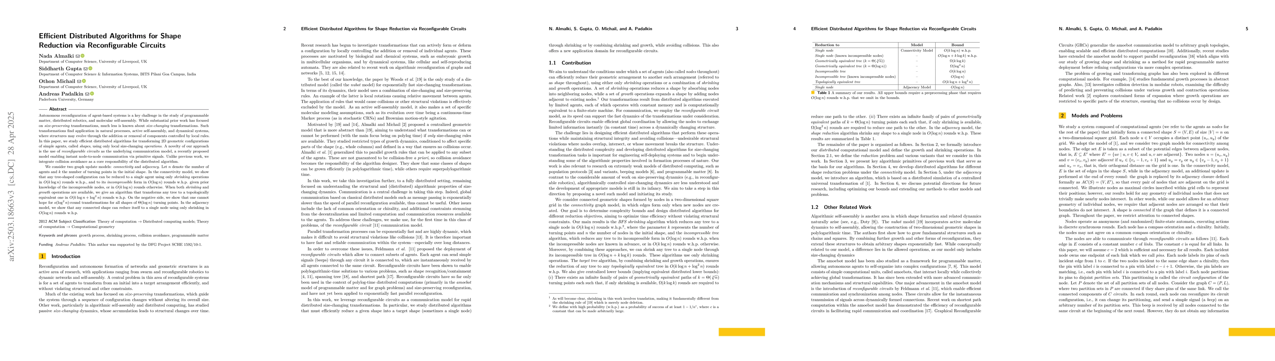 Thumbnail for Efficient Distributed Algorithms for Shape Reduction via Reconfigurable
  Circuits