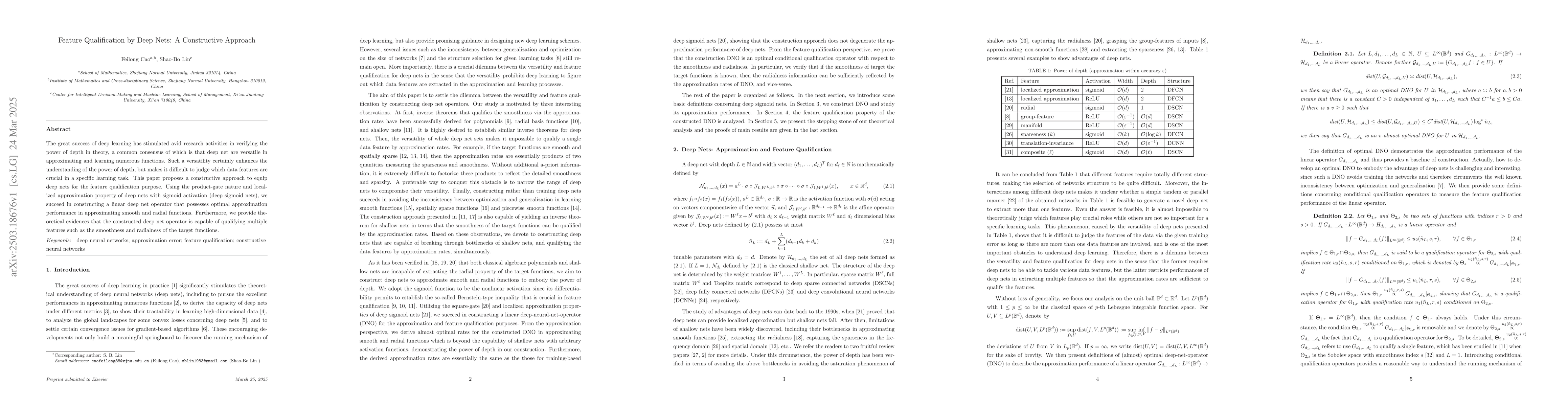 Thumbnail for Feature Qualification by Deep Nets: A Constructive Approach