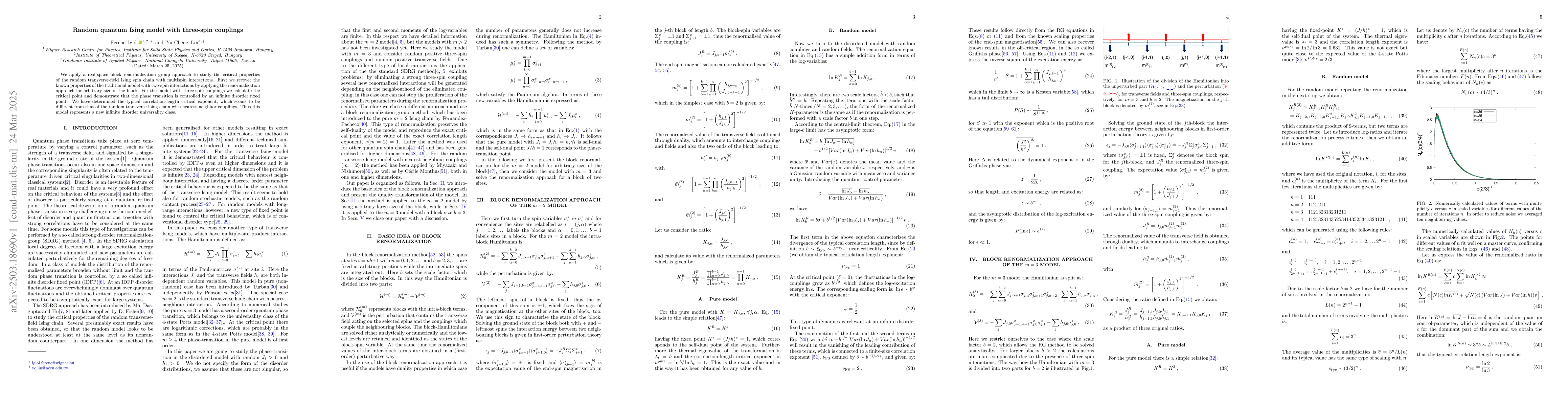 Thumbnail for Random quantum Ising model with three-spin couplings