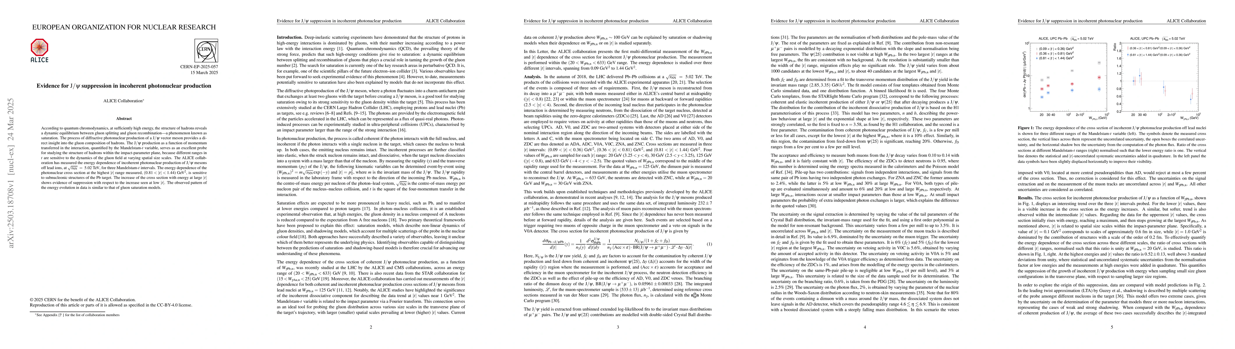 Thumbnail for Evidence for J/$ψ$ suppression in incoherent photonuclear production