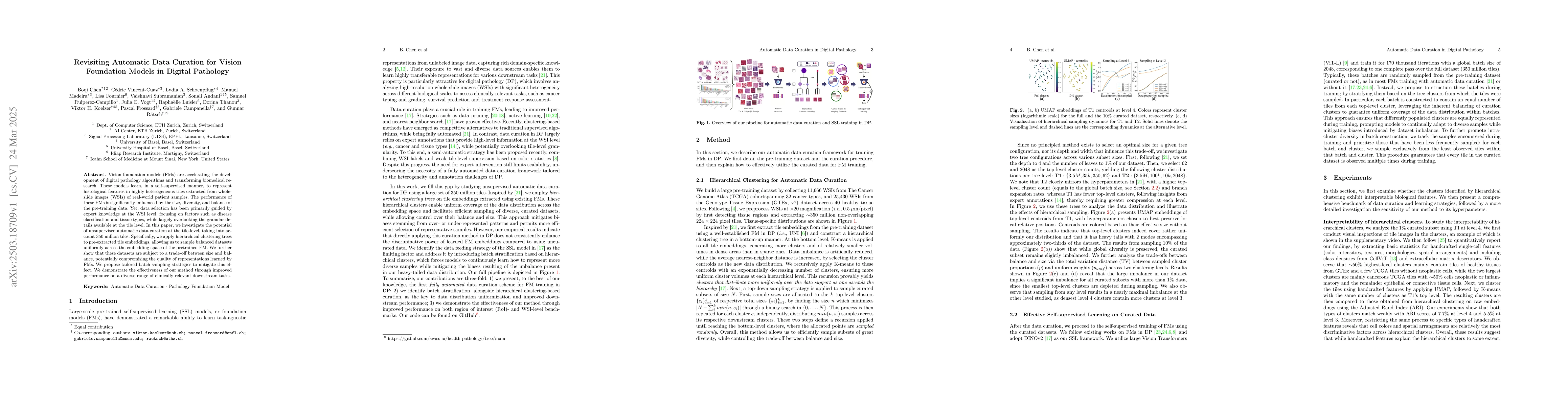 Thumbnail for Revisiting Automatic Data Curation for Vision Foundation Models in
  Digital Pathology